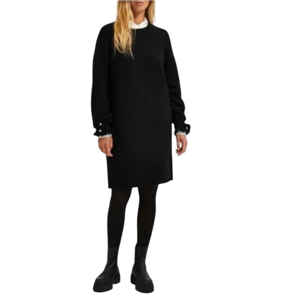 Selected Femme Juma Long Sleeve Knit Wool Dress- Size Small